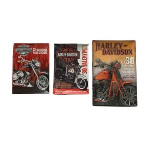 Harley-Davidson Motorcycle Vintage Valentine Card Lot of Three New In Box